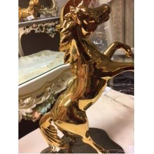 イタリア輸入ゴールド色馬の置物ゴールドホースの置物