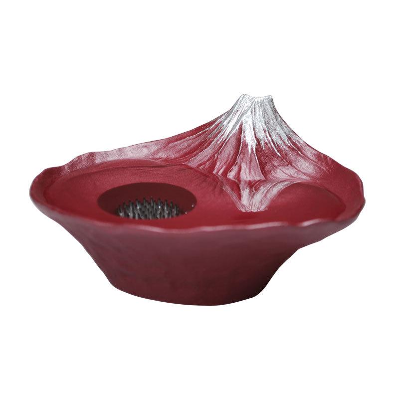 【未使用品】花器　生け花　銅板　水盤　正月 銀雅堂】さかさ富士 水盤・花器（青富士/赤富士）生け花 華道