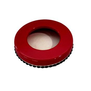 エイサー用太鼓パーランクー(中) 赤牛皮 直径18cm バチ1本付き