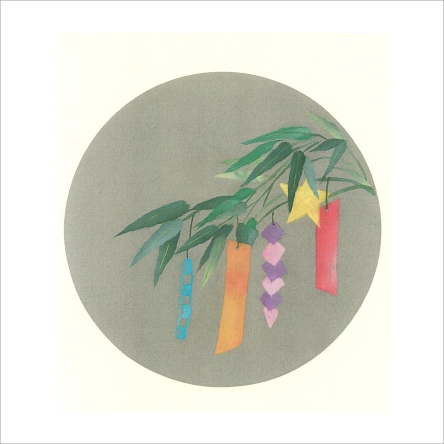 和紙のちぎり絵キット 夏 「 花鳥風月 No.560 七夕 」 色紙サイズ 約24