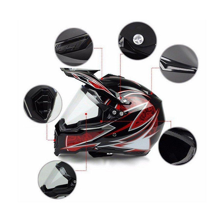 オフロードヘルメット オートバイクヘルメット オンロード ヘルメット バイク用品 色選択可|nagai-y421|06