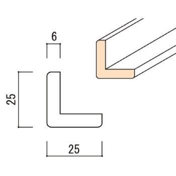 アングル（出隅） PC-2525 約2.7m パイン 無塗装 : nagai WEBSHOP