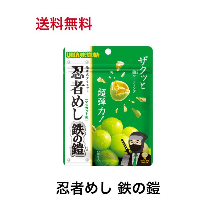 UHA味覚糖 忍者めし 鉄の鎧 マスカット味 40g ハード食感 グミ UHA味覚糖 忍者めし 鉄の鎧 マスカット味 40g ハード食感 グミ