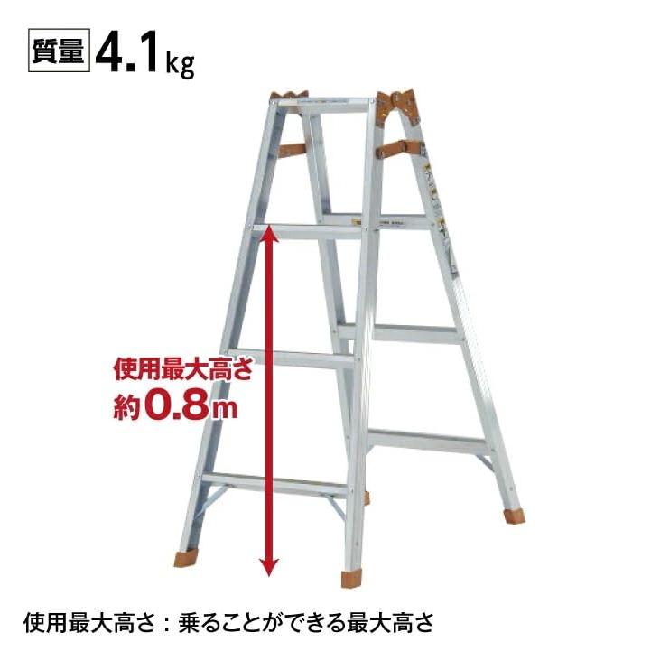 B241◇ピカコーポレーション◇プロ用 5尺脚立◇ハシゴ兼用◇美品◇アルミ軽量◇ジョブステップ◇JOB-150E PiCa はしご兼用脚立スーパージョブJOB型 5尺 JOB-150Eの通販｜現場市場
