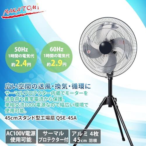 ナカトミ　45cm アルミ工場扇 QSE-45A QSE-45 45cm工場扇 1台 ナカトミ 【通販モノタロウ】