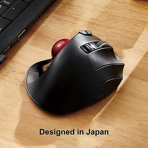 エレコム マウス ワイヤレス トラックボール (親指) 赤玉 6ボタン チルト機能(左右スクロール) ゲーミンググレード光学センサー採用 ブラッ |  | 01