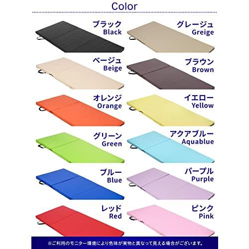 KaRaDaStyle 体操 マット 折りたたみ ストレッチマット エクササイズ 筋トレ 子供 プレイマット 鉄棒 リングフィット 運動 ヨガマ ブラウン
