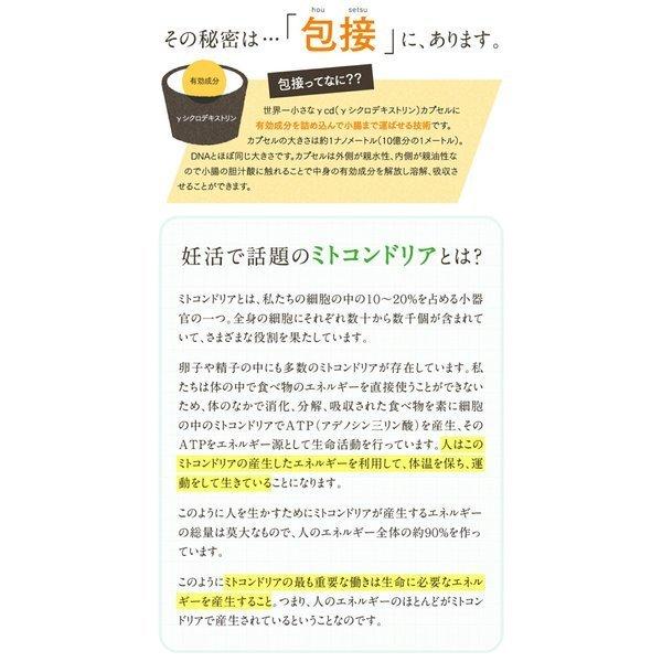 妊活 不妊 ミライ 1ヶ月分 60粒 ミトコンドリア コエンザイムq10 亜鉛 ビタミンD dhea サプリ 山芋｜nagaikiya-honpo｜09