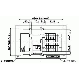 BQR36124 パナソニック 住宅分電盤 コスモパネルコンパクト21(12+4 60A