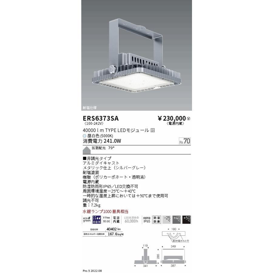 ERS6373SA 遠藤照明 フラッドライト ４００００タイプ ５０００Ｋ 拡散