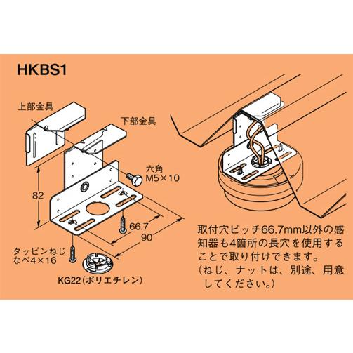 受注品】HKBS1 ネグロス サイロック 折板屋根用感知器取付金具【代引き