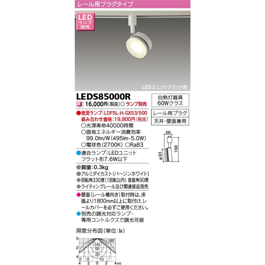 LEDS85000R 東芝 LEDスポットライト(ライティングレール用)
