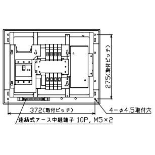 MAG3508P テンパール工業 住宅用分電盤(扉付、付属機器取付スペース付