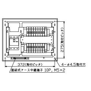 MAG35162 テンパール工業 住宅用分電盤(扉付、露出・半埋込形、16+2