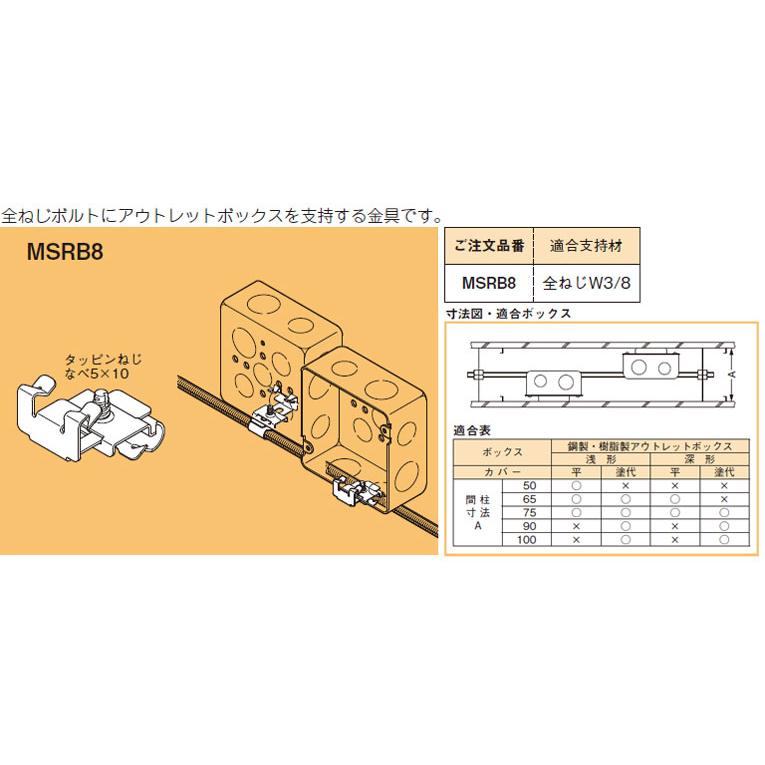 MSRB8 ネグロス 全ねじ用ボックス支持金具(20個入