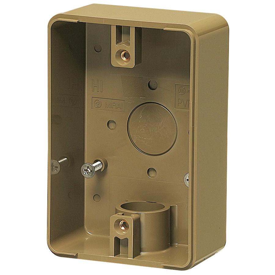 PVR16-BC1LB 未来工業 露出スイッチボックス(防水コンセント用)ライト