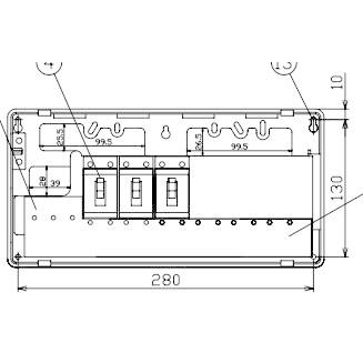 VC3033I テンパール工業 増設用分電盤(扉なし、3+3) : タロトデンキ