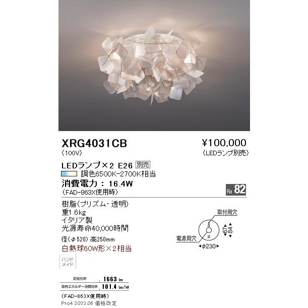 XRG4031CB 遠藤照明 ＡＢＩＴＡＧＥ シーリング【ランプ別売】