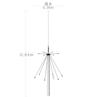 D190 スーパーディスコーンアンテナ 同軸ケーブル付き 100〜1500MHz