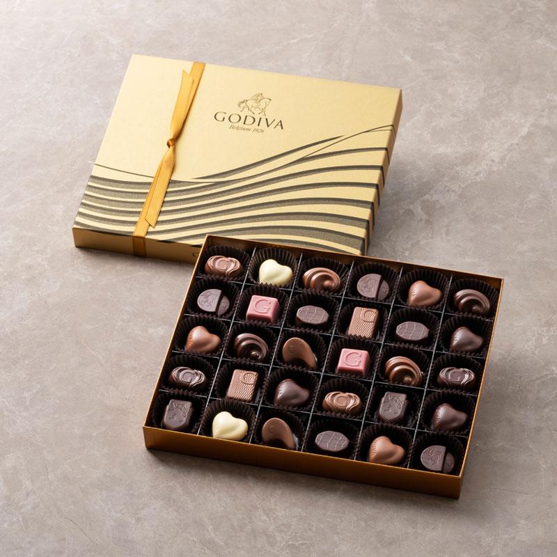 GODIVA チョコレート 30個入り ゴディバ（GODIVA） ハート オブ ゴールド コレクション 30粒入 : なが