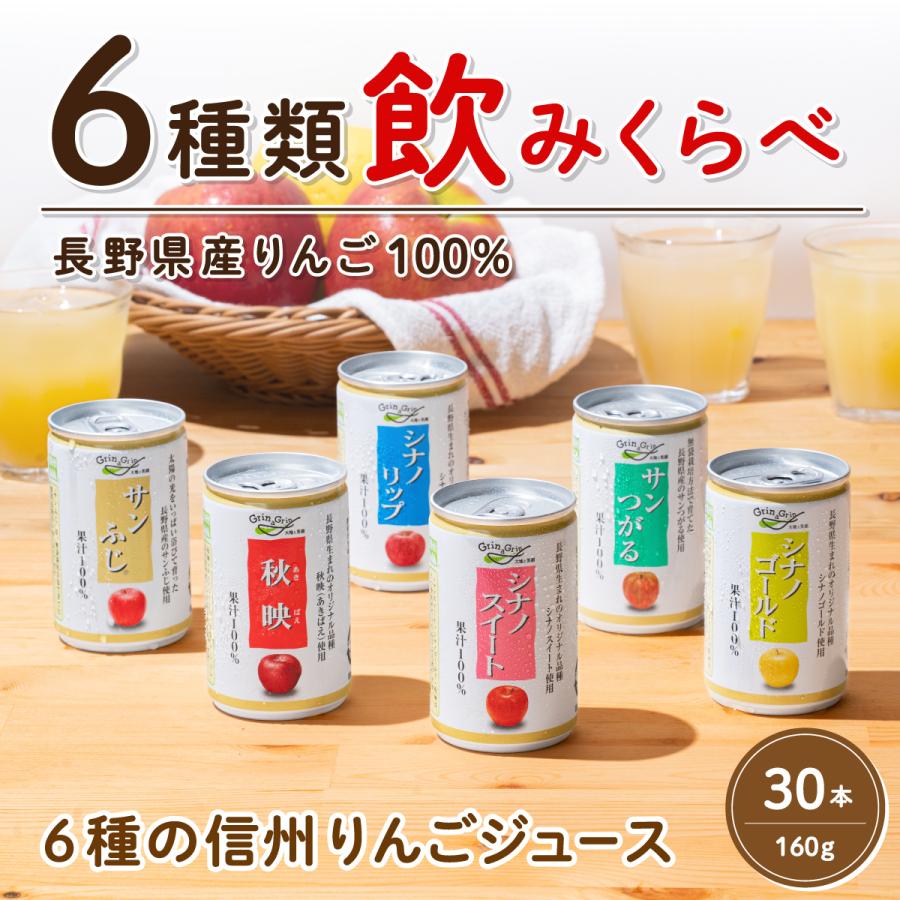 長野興農 りんごジュース ストレート 飲み比べ 6種の信州りんご