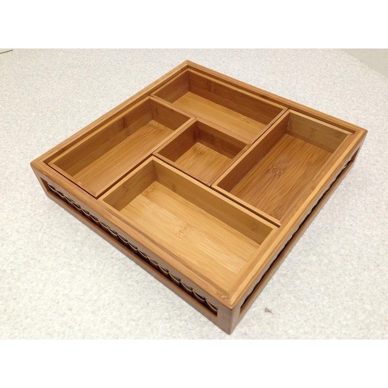 小物入れ　木製　小物収納　小物入れ 整理箱 （大小5個のフリートレー）　木箱　ボックス　　｜naganoscom｜02