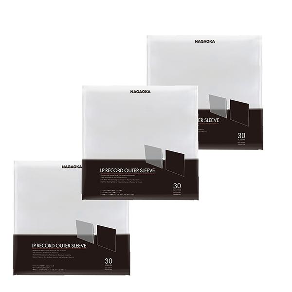 【お買い得！6包セット！】NAGAOKA LPジャケットカバー 30枚×6包 NAGAOKA LPレコード保護袋 ジャケットカバー LP盤に最適な収納 厚さ0.1
