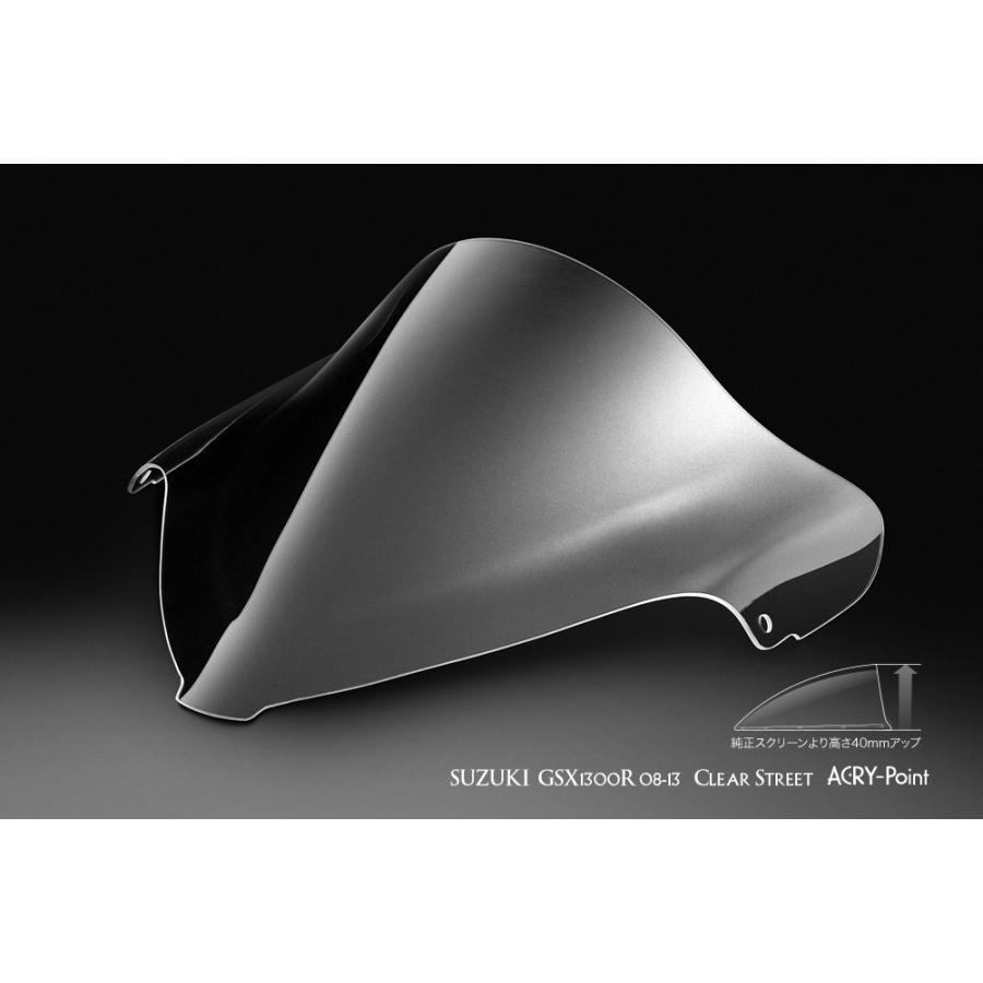2枚セット アクリポイント スクリーン クリア ストリート GSX1300R隼