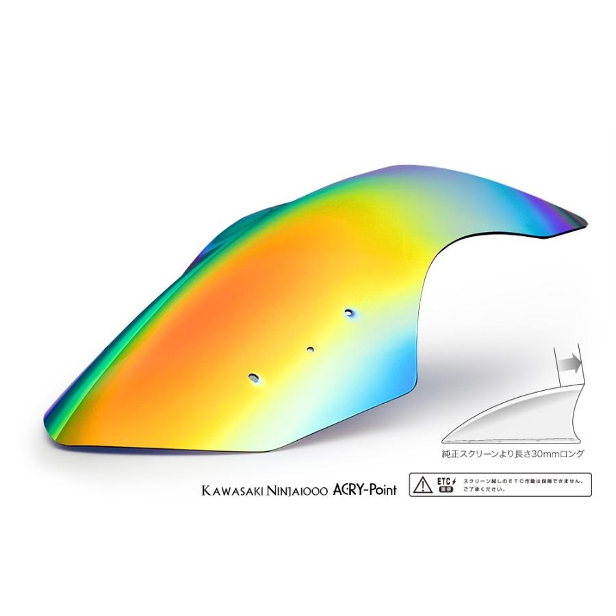 Ninja1000 アクリポイント ミラーシールド　定価38,000円 Ninja1000 アクリポイント ミラーシールド 定価38,000円 Webike