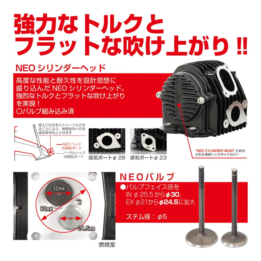 キタコ　１８１ｃｃ　ＮＥＯ　ボアアップＫＩＴ　ブラック　グロム（ＪＣ６１／ＪＣ７５）・モンキー１２５（ＪＢ０２）　２１２−１４３２８５０｜nagaoracing｜02