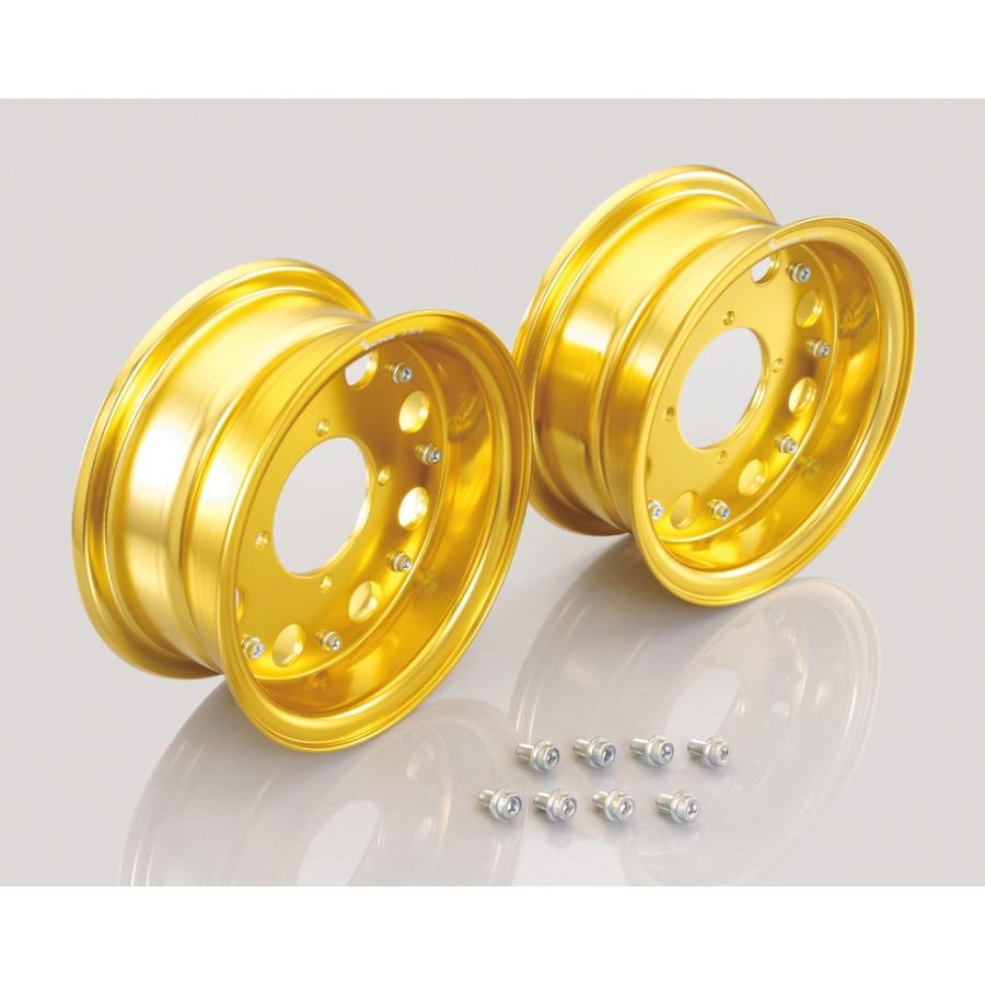 KITACO - キタコ ８in軽銀車輪仕掛ける ３．５０ＳＥＴ ゴールドアルマイト ５０９−１１３７５７０ 車、バイク、自転車-バイク用タイヤ、ホイール