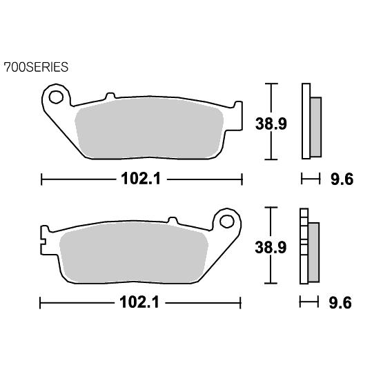 SBS ブレーキパッド 700HF 777−0700000