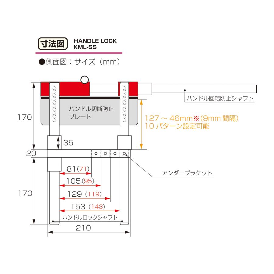 キタコ　ハンドルロック　ＫＭＬ−ＳＳ　ランクル・アルファード・レクサス他　８８１−１１００５１０ 【不定期特価】｜nagaoracing｜11