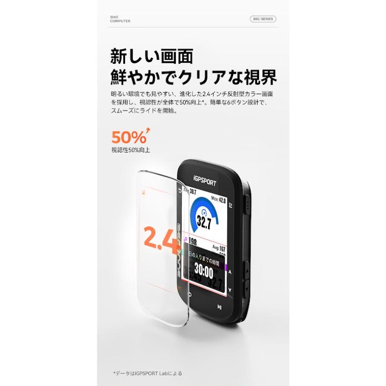 iGPSPORT サイクルコンピューターBSC200S カラーパネル : サイクル