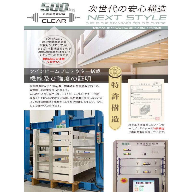 5,000円OFF 2段ベッド LBB スチールグレー 高135cm 業務用 ロータイプ