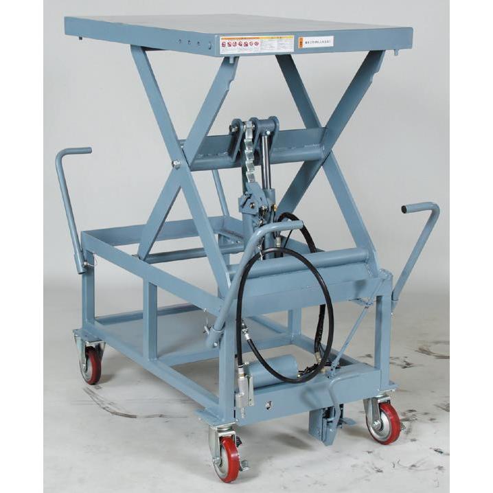 長崎ジャッキ エンジンリフター500kg 左右移動テーブル仕様 NEL500DX 作業台 省力化 送料無料 受注生産 NEL500DX