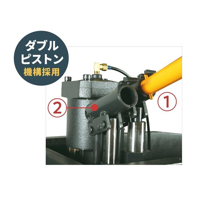 長崎ジャッキ 手動 15t 卓上油圧プレス NSP-150GD プレス機 ダブル