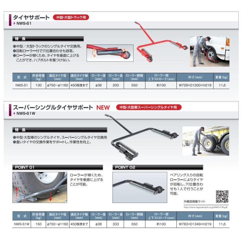 長崎ジャッキ タイヤサポート 標準タイプ NWS-S1 中型 大型用 メーカー