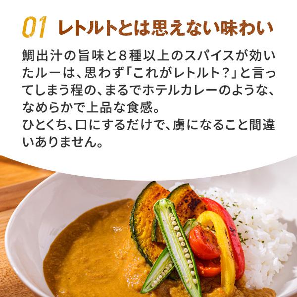 カレー レトルトカレー 五島の鯛で出汁をとったなんにでもあうカレー プチセット プレーン 4袋セット｜nagasakigoto02｜06