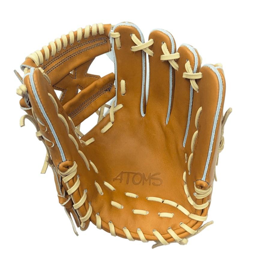 【最終価格】短期間限定出品‼️ ATOMS 硬式グローブ（内野手用） ATOMS 硬式グローブ アトムズ Atoms タン 内野手用グローブ 右投げ ERM