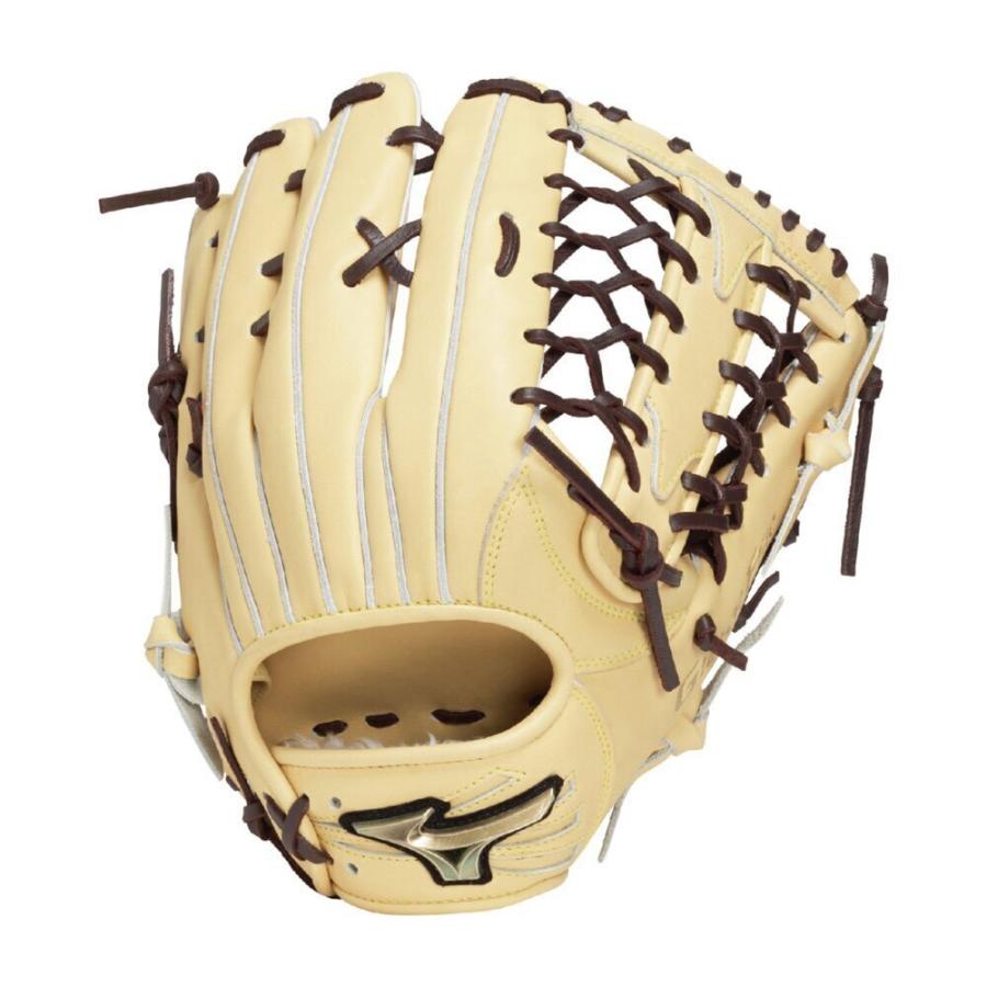 Global Elite ミズノ 軟式外野手用グローブ 右投げ 軟式用 ブロンド
