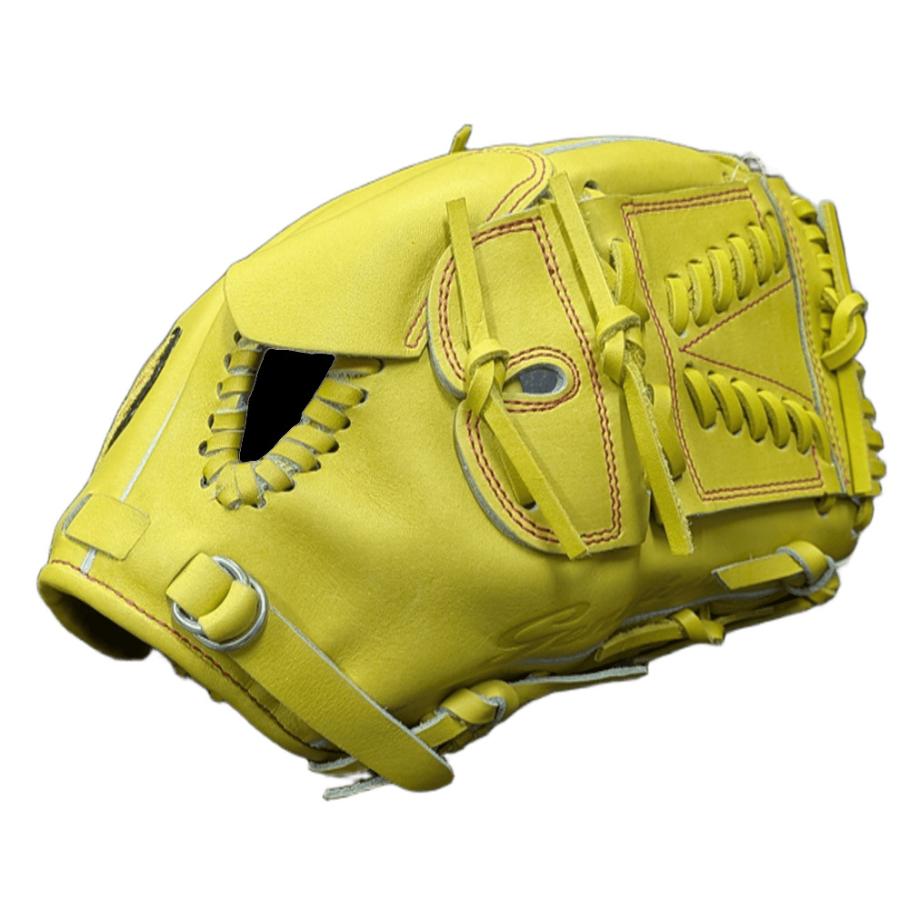 軽量 ジェニュイン 硬式グローブ 投手用 イエロー 30cm ピッチャー用