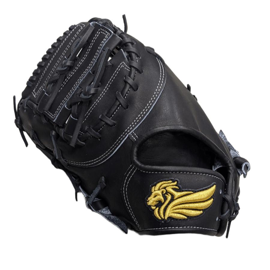 ジェニュイン 硬式ファーストミット ブラック 中型 左投 高校野球対応