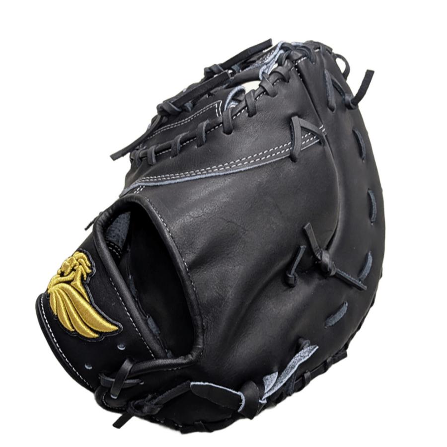 ファーストミット 硬式用 左 ジェニュイン 硬式ファーストミット ブラック 中型 左投 高校野球対応