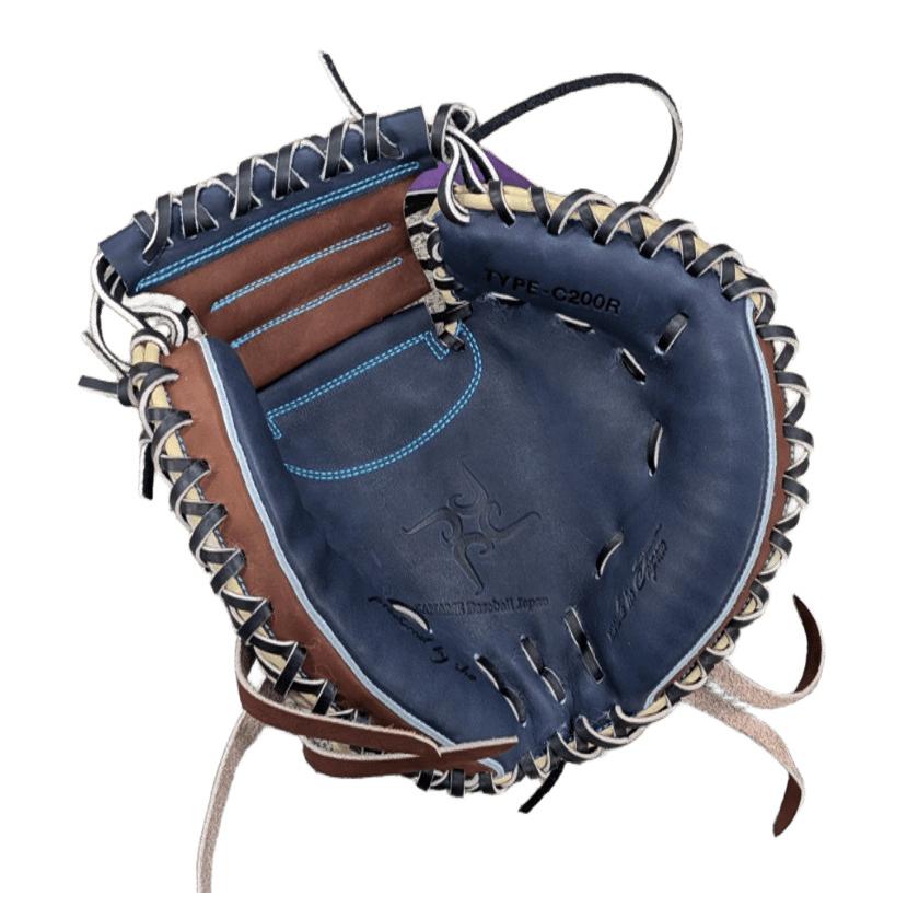 軟式キャッチャーミット 要ミット Sブランド ブラウン×ネイビー