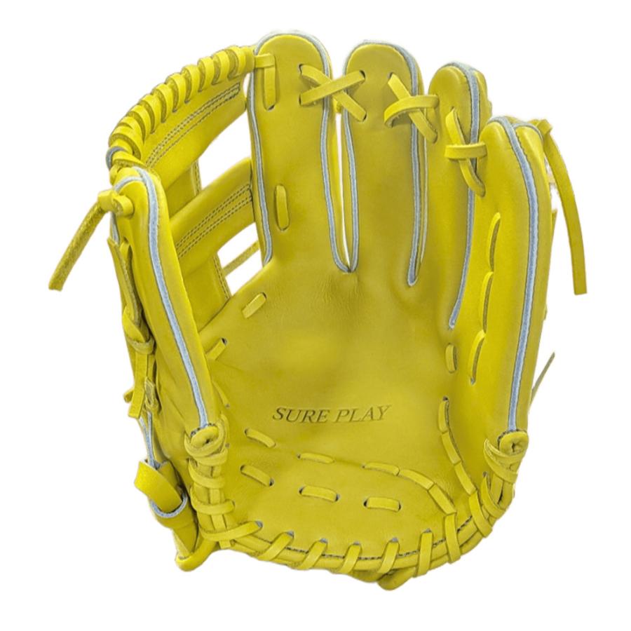 シュアプレー 内野手用グローブ 硬式グローブ 右投げ SBG-FA156 レモン