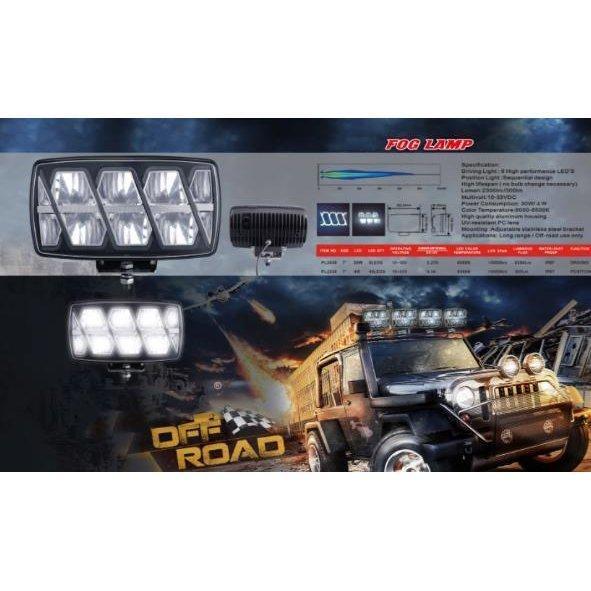 直販純正品 新品 LEDヘッドライト フォグランプ 補助灯 12v/24v 6500k　2300ルーメン　角型 汎用　2個セット