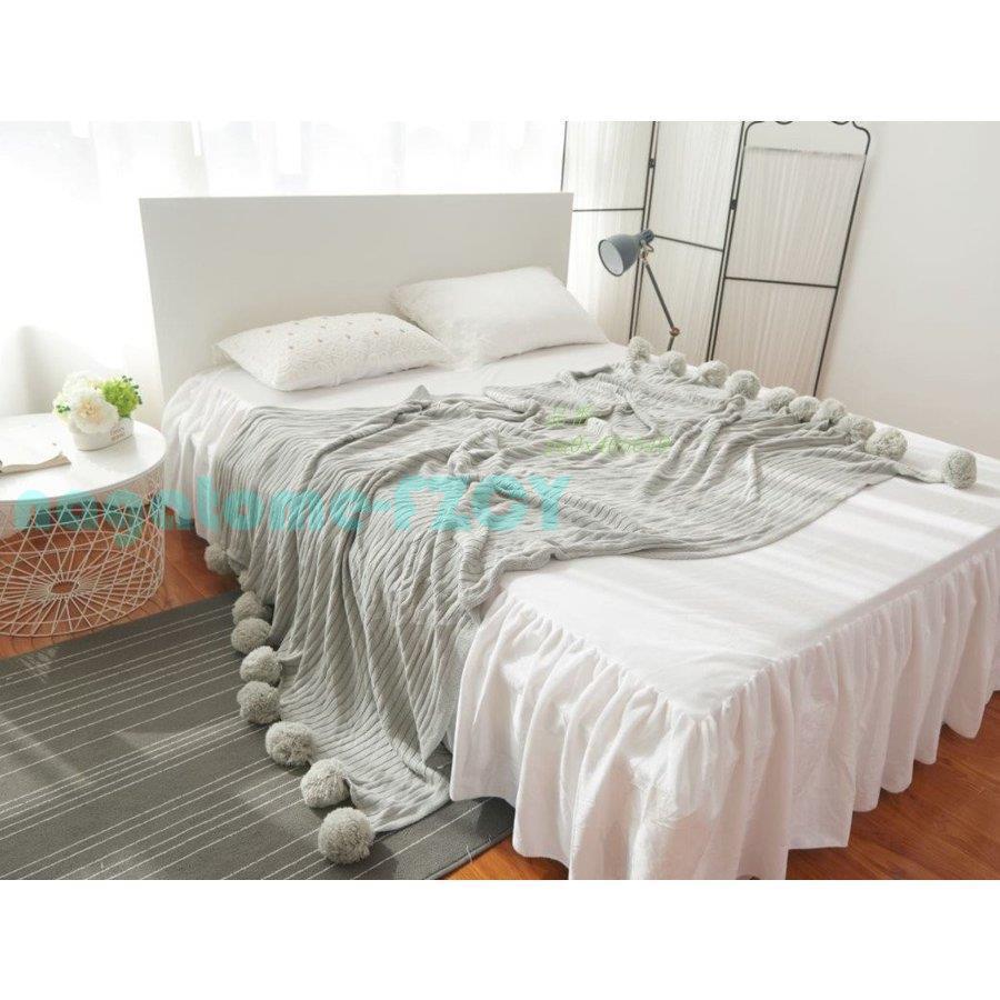 かわいい ベッドカバー 白 ブランケット ひざ掛け シングル 毛布 タオルケット ポンポン ダブル 北欧 布団カバー 大判 あったか 掛け毛布 無地 Qjquntvxkx 毛布 ブランケット Muzickail Edu Ba