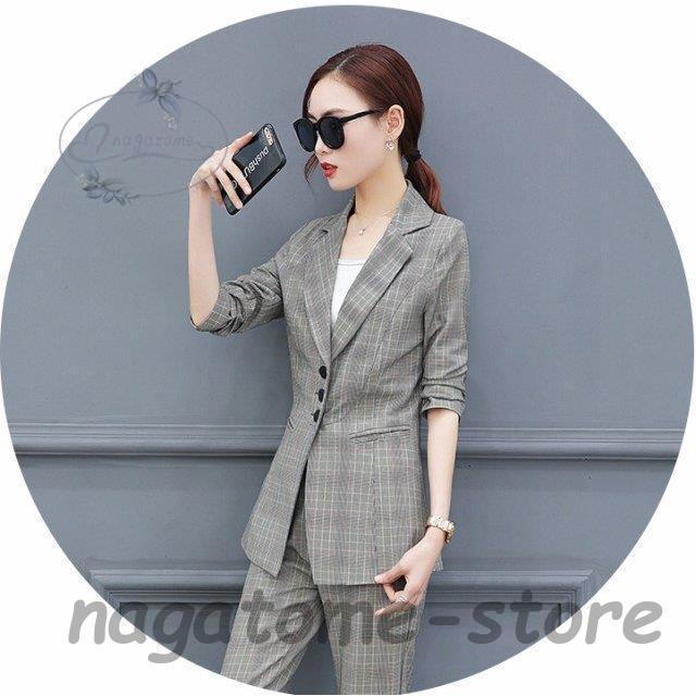 パンツスーツ レディース おしゃれ セットアップ グレンチェック スーツ レディース 大きいサイズ 3l 通勤服 オフィス 代 30代 40代 Hl0902 Koi147 永留幹也 通販 Yahoo ショッピング
