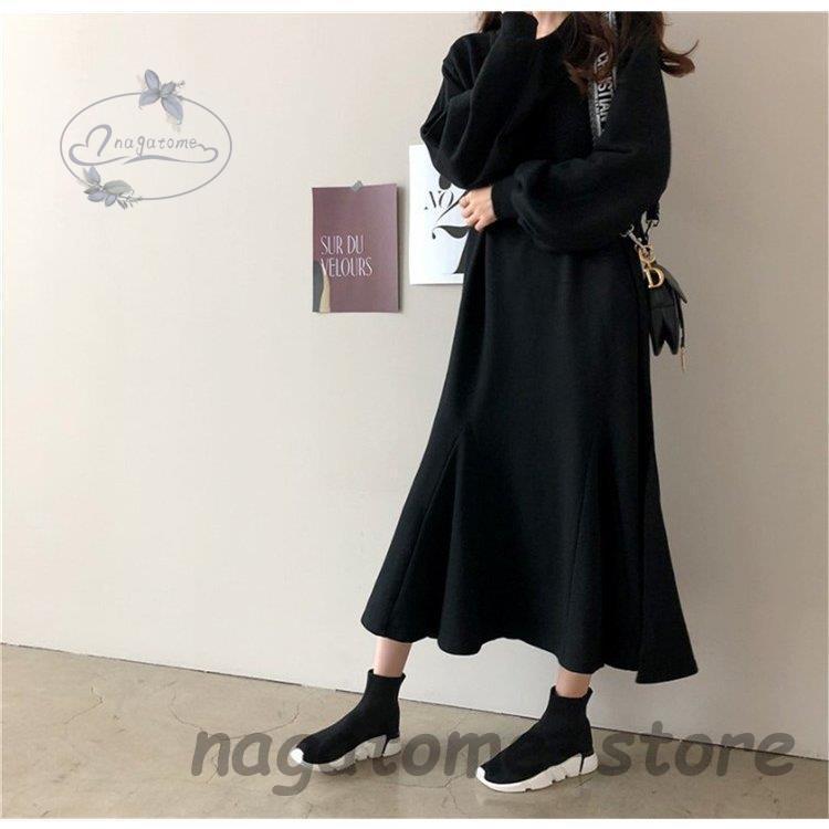 スウェット マーメイド ワンピース ロング丈 大人カジュアル デート 休日コーデ トレーナーワンピース 大きいサイズ Hl0902 Koi160 永留幹也 通販 Yahoo ショッピング